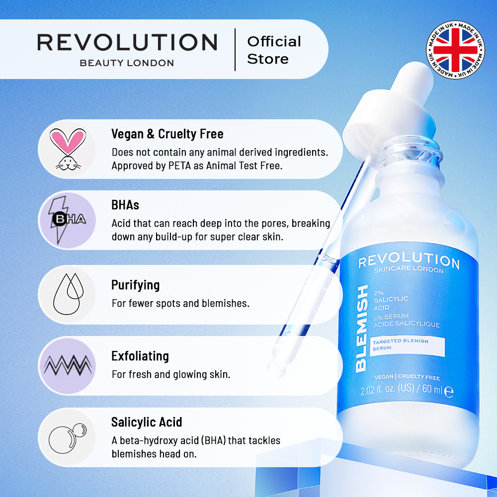 Revolution Skincare 2% Salicylic Acid BHA Anti Blemish Serum - 30ml