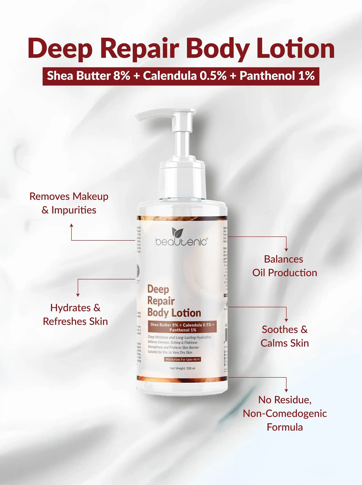 Deep Repair Body Lotion - Shea Butter 8% + Calendula 0.5% + Panthenol 1%