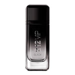 Perfume bottle labeled '2:12 VIP Black' by Carolina Herrera on a white background