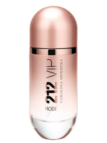 Carolina Herrera 212 Vip Rose perfume bottle on a white background