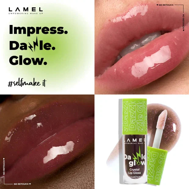 LAMEL Dazzle Glow Lip Gloss 408 Cherry Cola