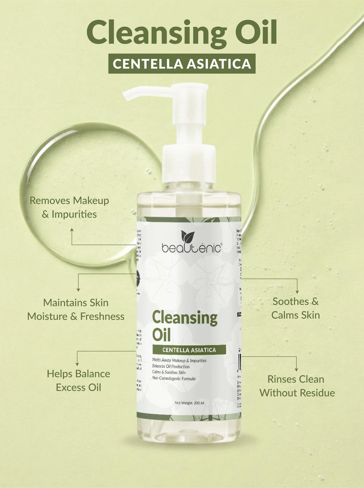 Beautenic - Cleansing Oil 200ml – Centella Asiatica