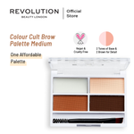 Relove By Revolution Colour - Cult Brow Palette Medium