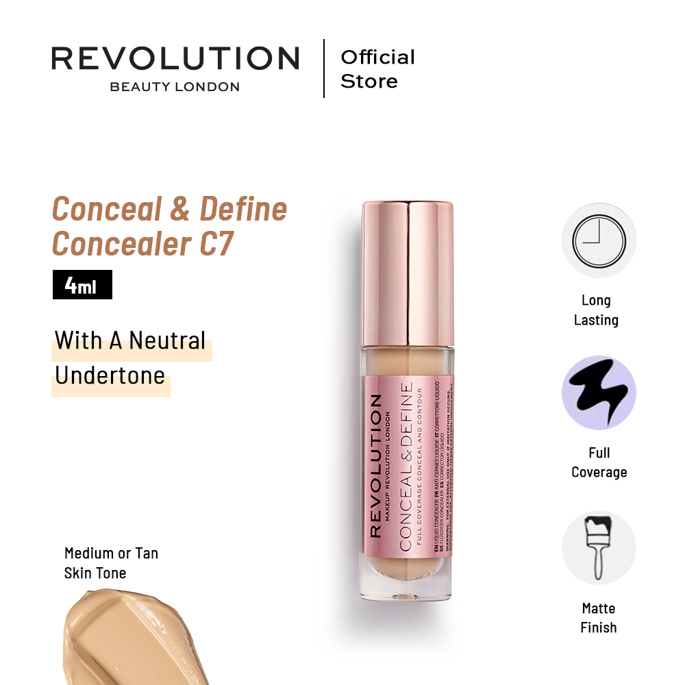 Makeup Revolution Conceal & Define Concealer - C7 4ml