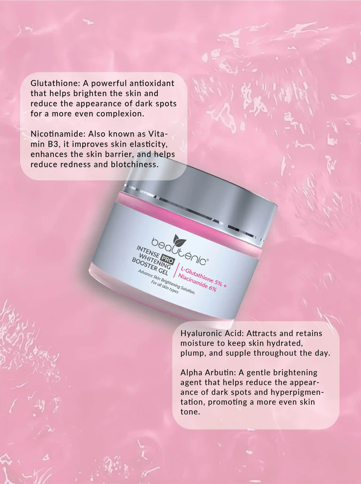 Intense Pro Whitening Booster Gel - L-Glutathione 5% + Niacinamide 6%