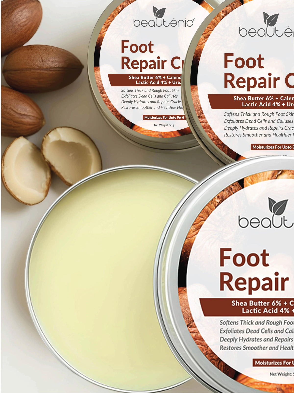 Foot Repair Cream – Shea Butter 6% + Calendula 1% + Lactic Acid 4% + Urea 10%