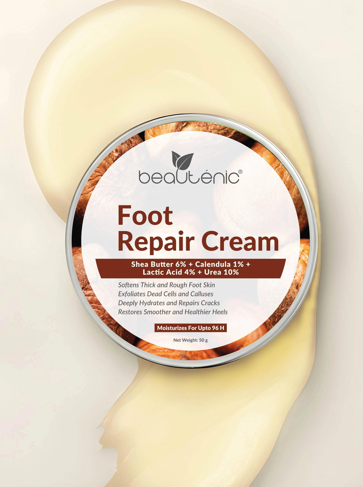 Foot Repair Cream – Shea Butter 6% + Calendula 1% + Lactic Acid 4% + Urea 10%