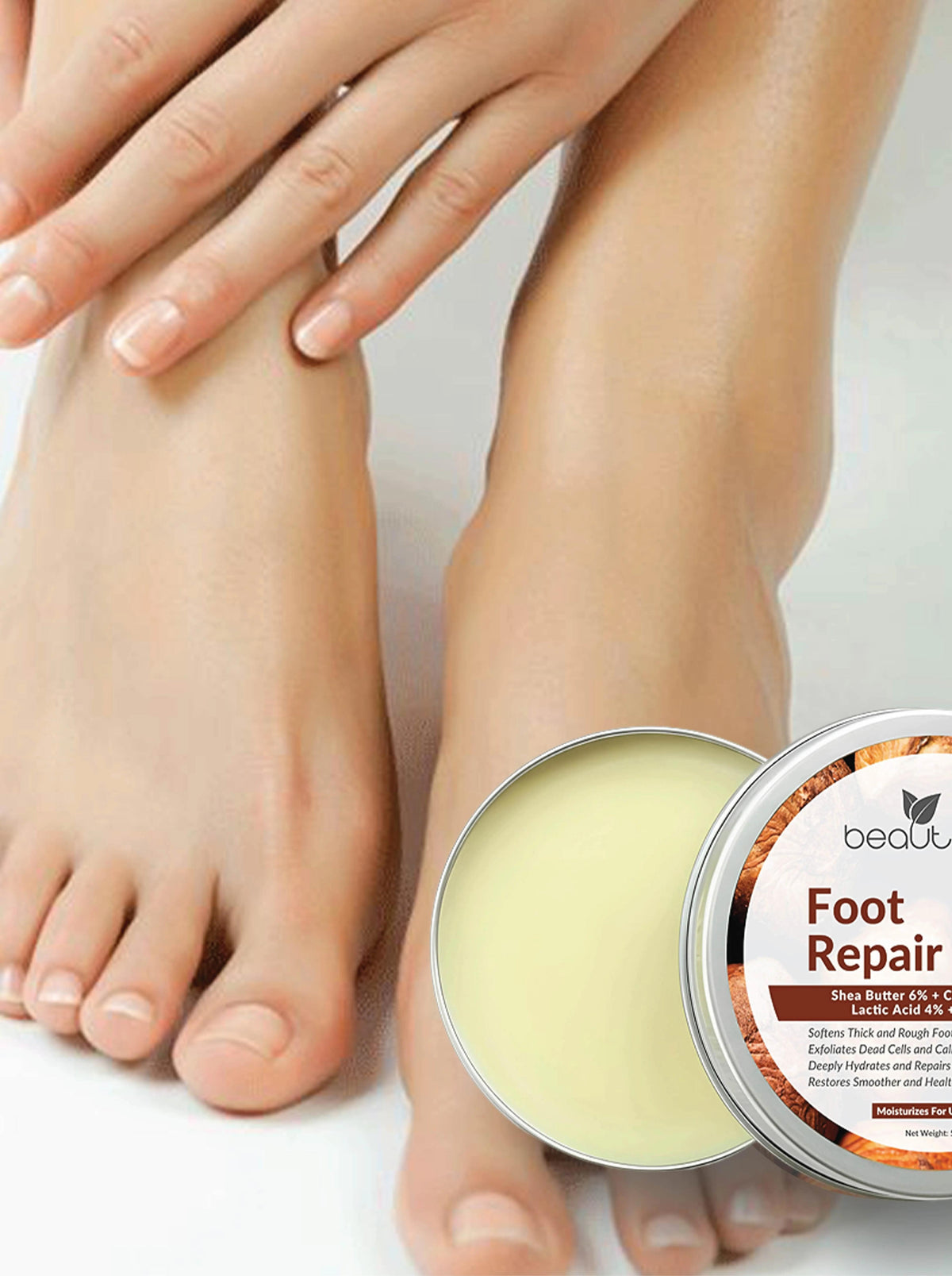 Foot Repair Cream – Shea Butter 6% + Calendula 1% + Lactic Acid 4% + Urea 10%
