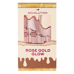 I Heart Revolution Rose Gold Glow Mini Chocolate Highlighter Palette