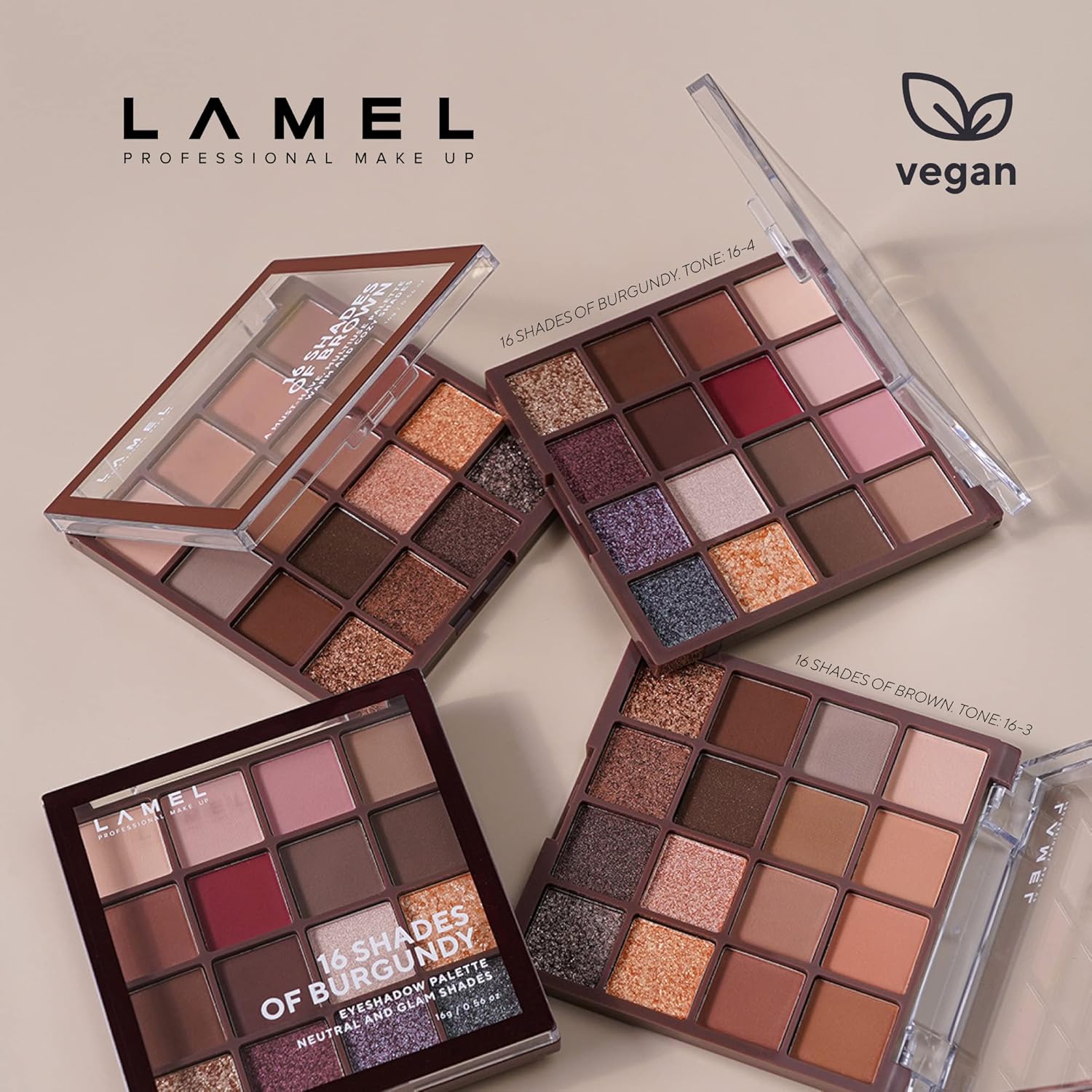LAMEL 16 Shades Of Brown Eyeshadow Palette № 16-3