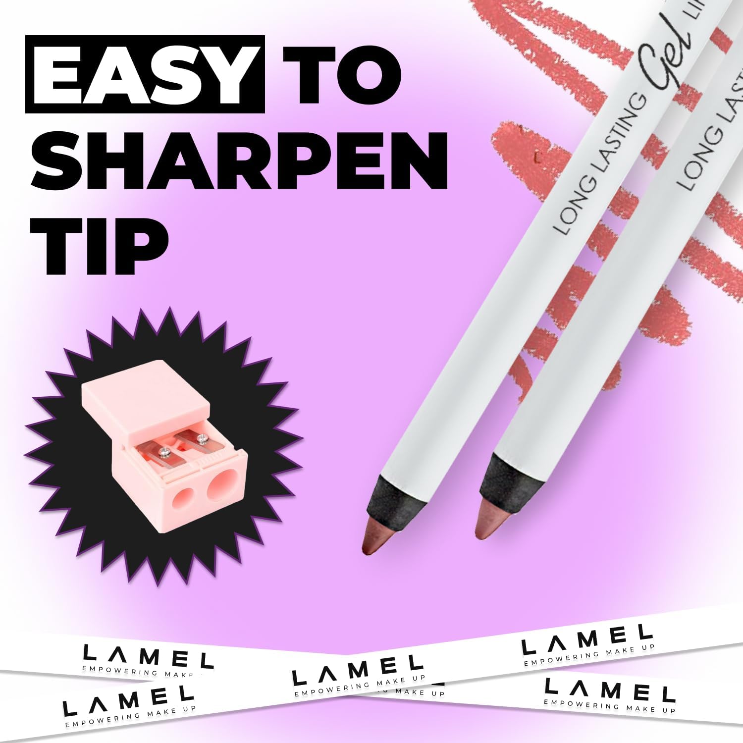 LAMEL Long lasting Gel Lip Liner №408 Pink Plum