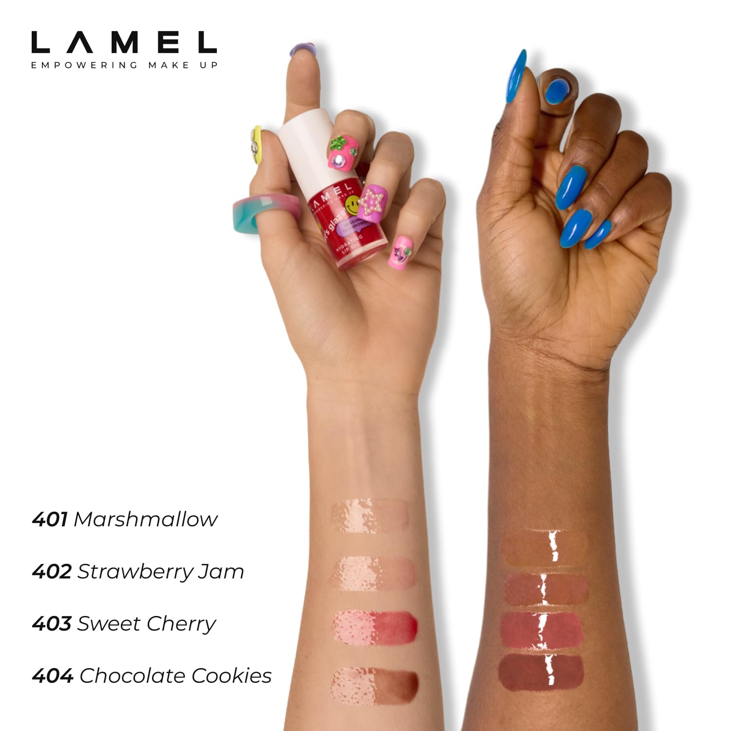 LAMEL Moisturizing Lip Oil LET'S GLAZE 402 Strawberry Jam 4gm