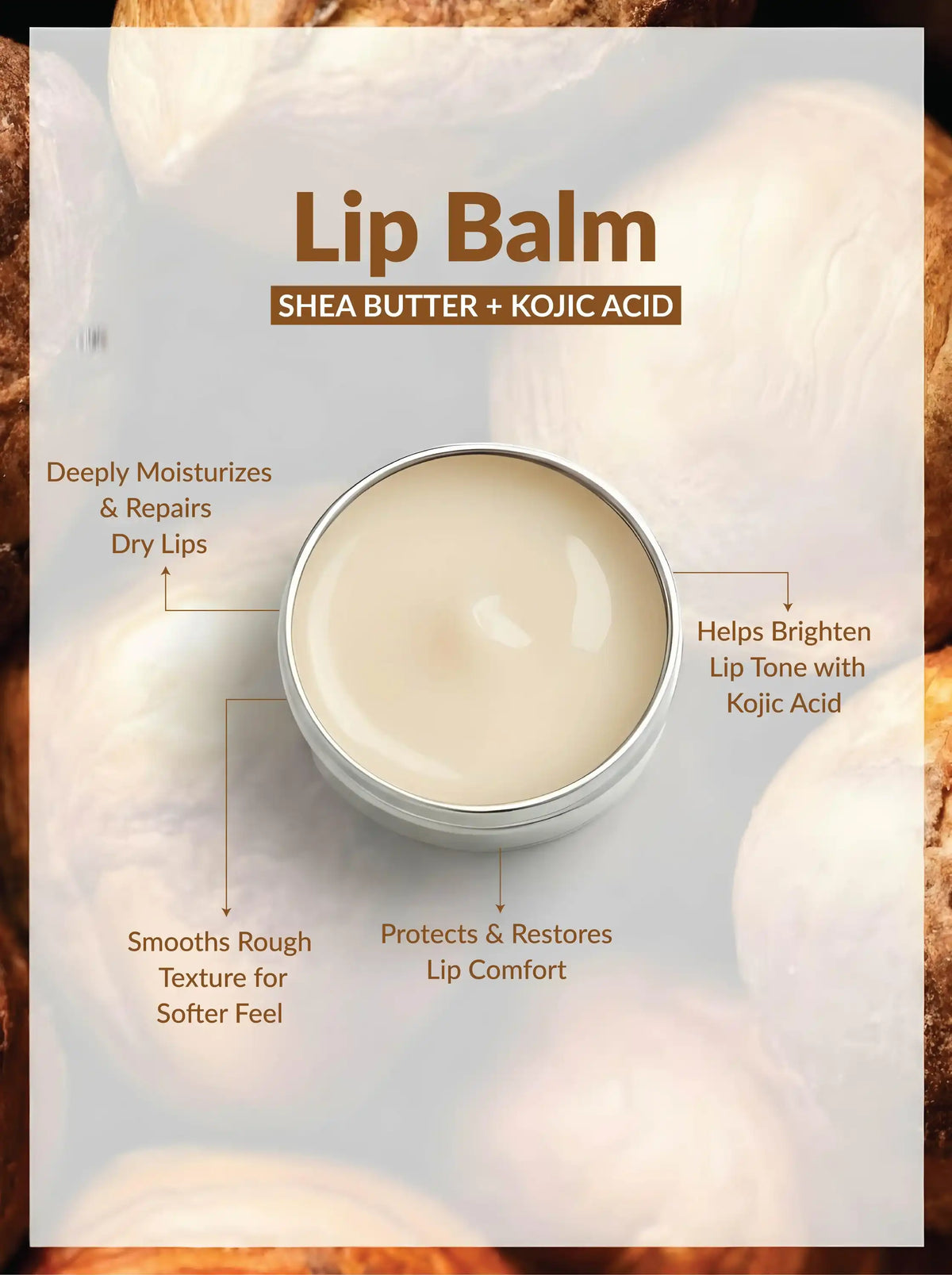 Lip Balm with Shea Butter + Kojic Acid