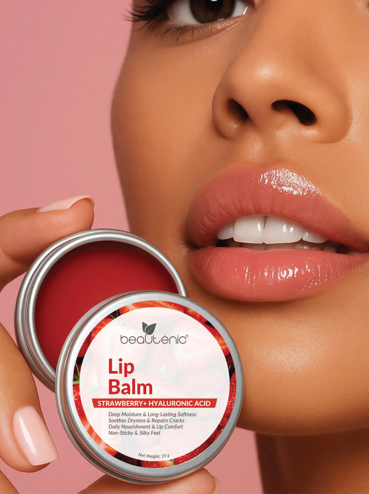 Lip Balm with Strawberry + Hyaluronic Acid