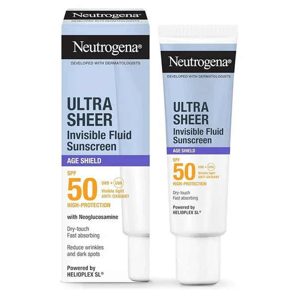Neutrogena Ultra sheer Age Shield Fluid Sunscreen SPF 50+ 50ml