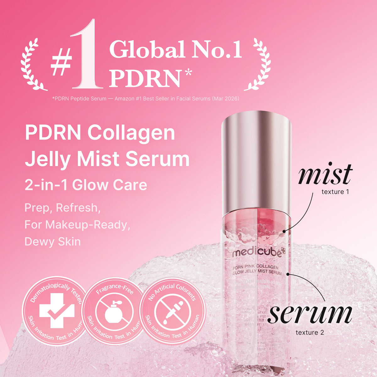 PDRN Pink Collagen Glow Jelly Mist Serum - Medicube