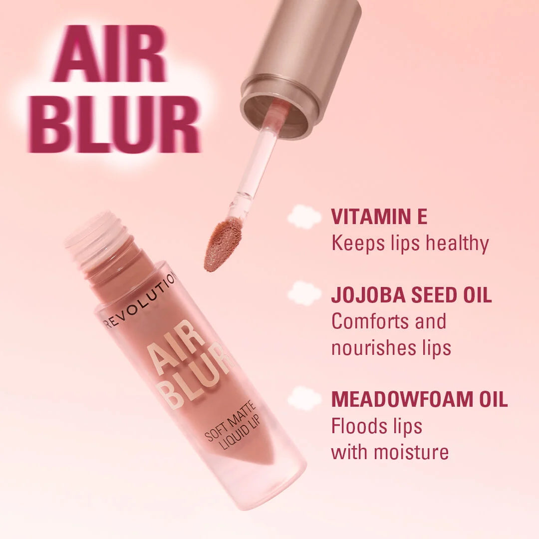 Revolution Air Blur Matte Liquid Lipstick Black Cherry