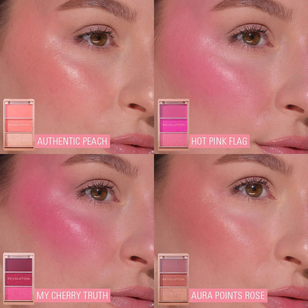 Revolution Blush Icon Palette Aura Points Rose