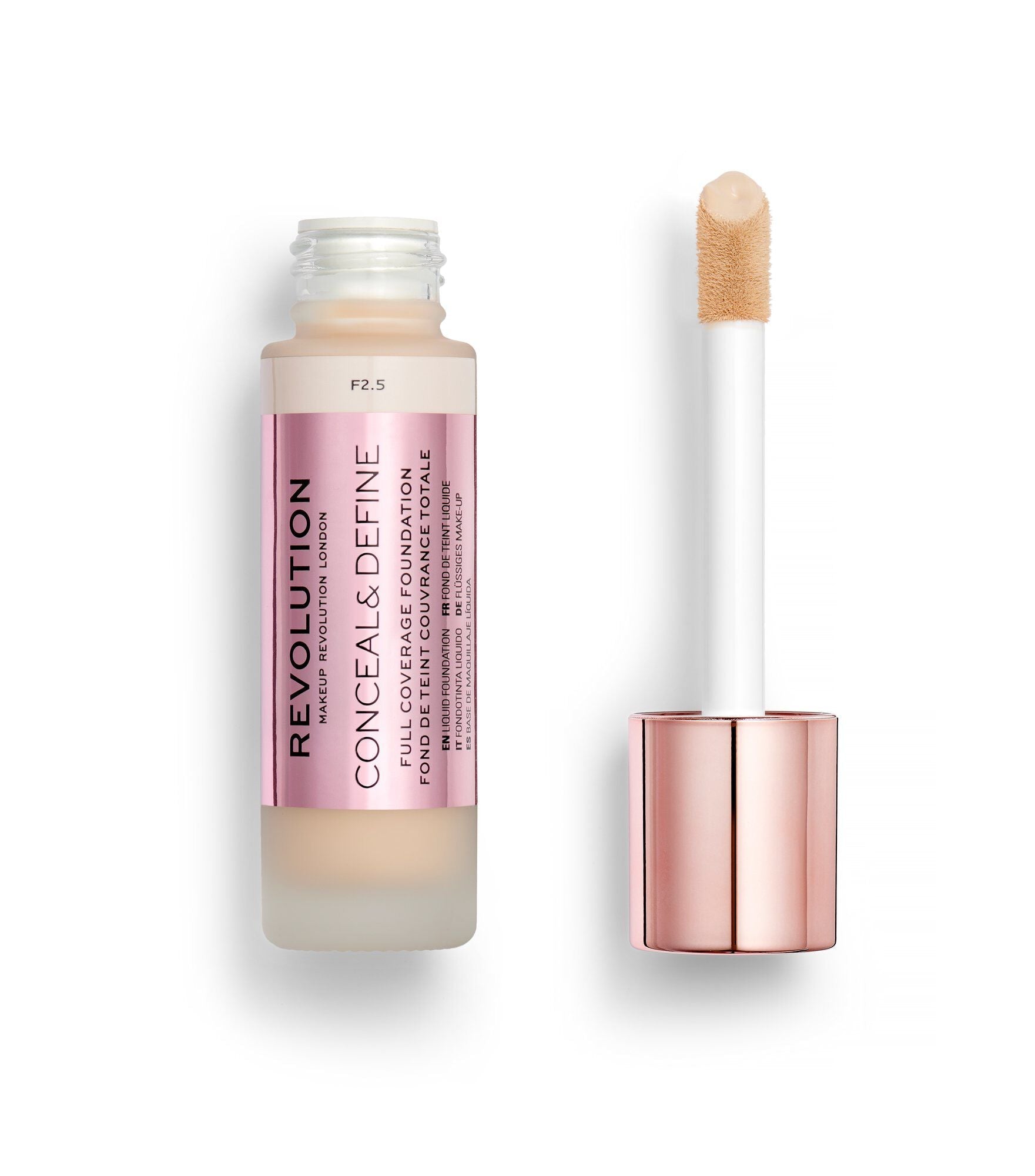 Revolution Conceal & Define Ultra Matte Full Coverage Foundation - F2.5 23ml