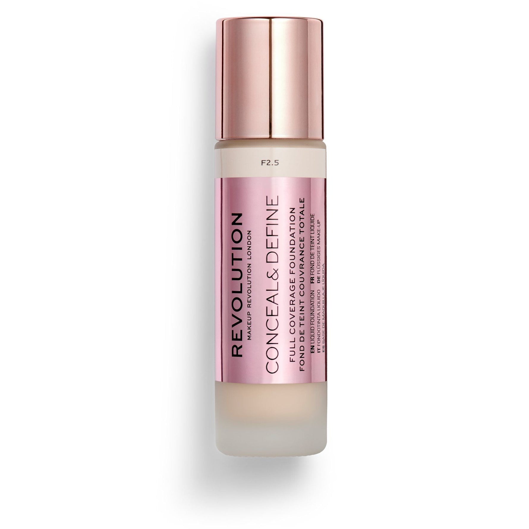 Revolution Conceal & Define Ultra Matte Full Coverage Foundation F2.5 23ml