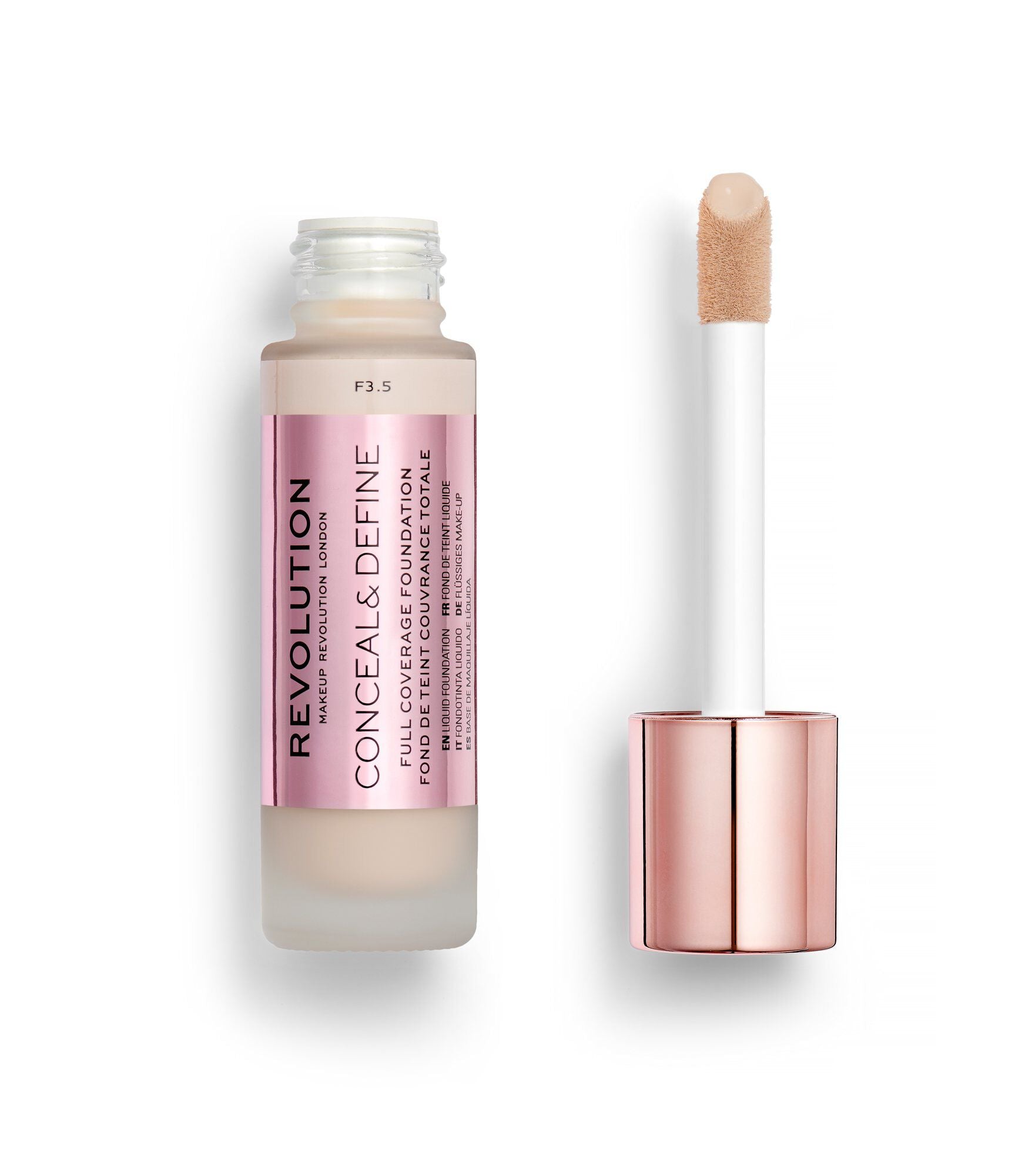 Revolution Conceal & Define Ultra Matte Full Coverage Foundation - F3.5 23ml