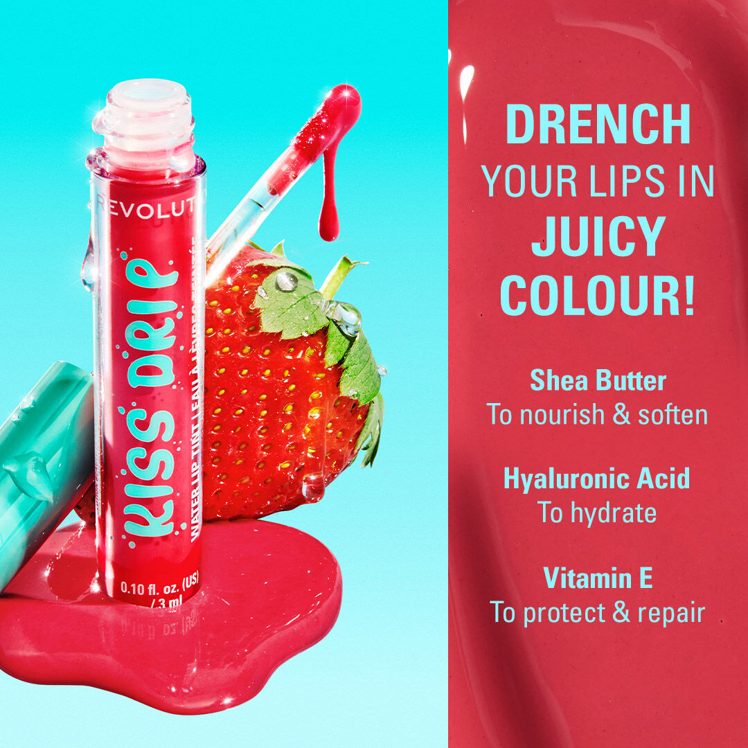 Revolution Kiss Drip Water Lip Tint Berry Splash 3ml