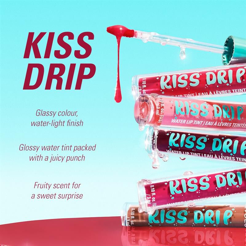 Revolution Kiss Drip Water Lip Tint Strawberry Drizzle 3ml