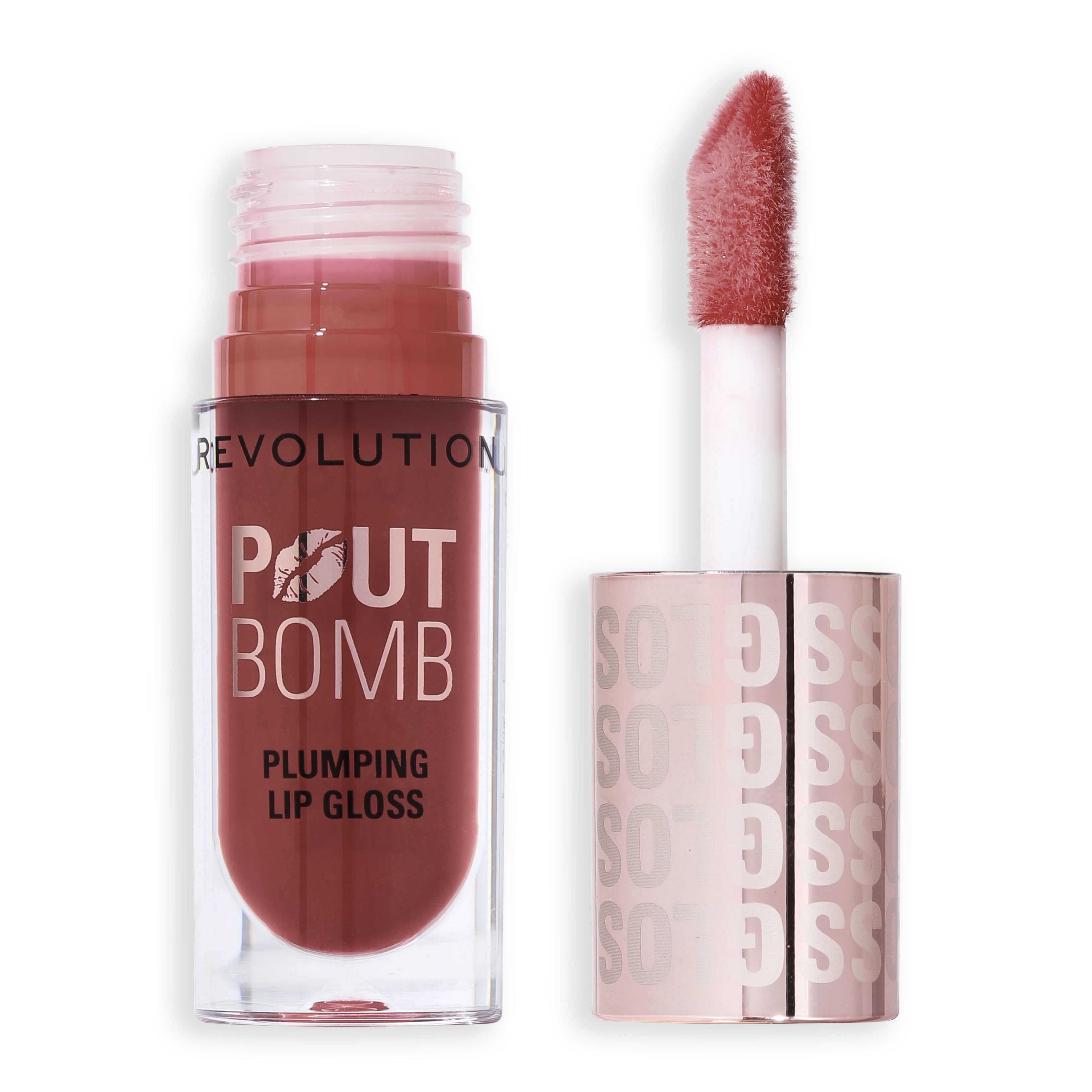 Revolution Pout Bomb Plumping Gloss - Cookie Warm Nude