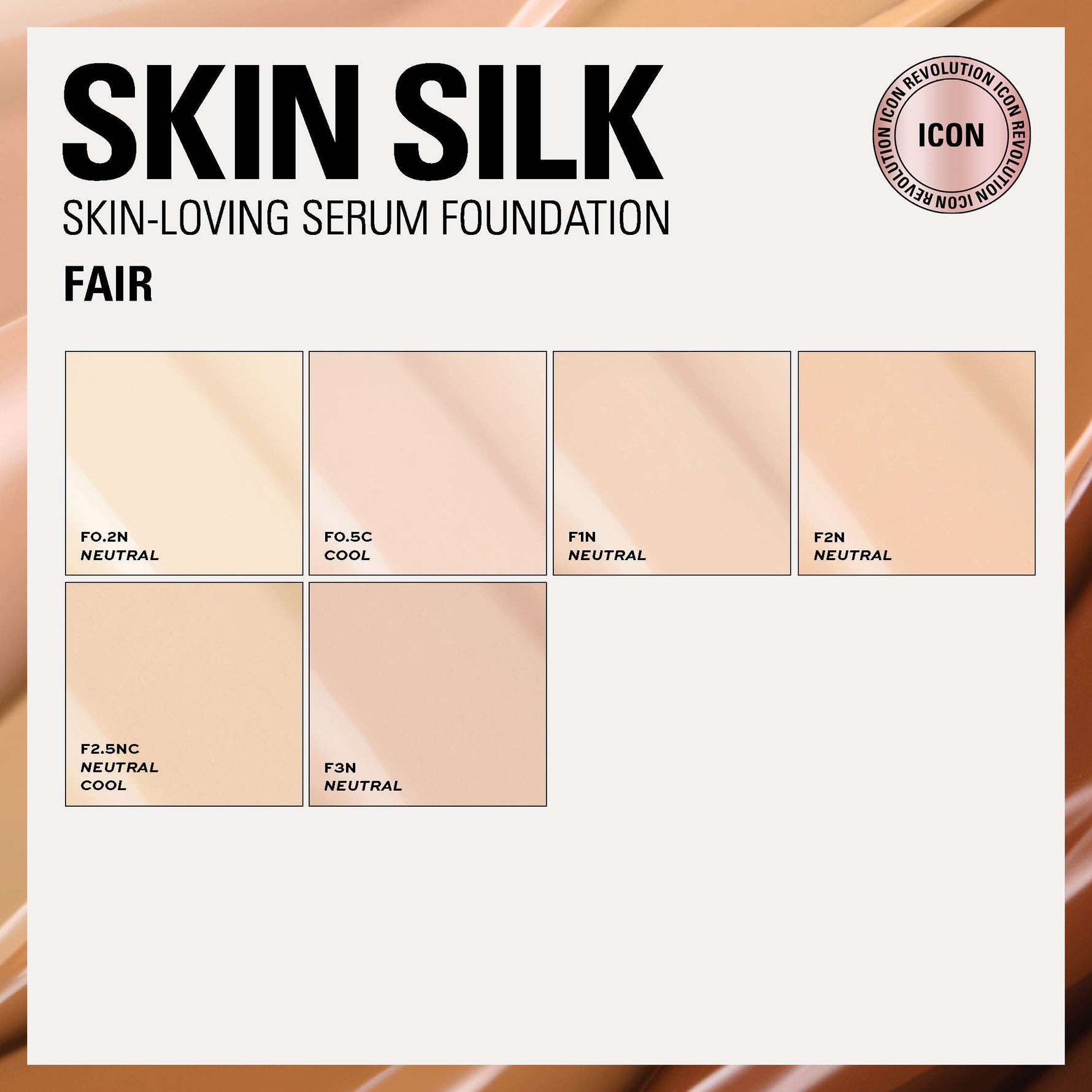 Revolution Skin Silk Serum Foundation F3N 23ml