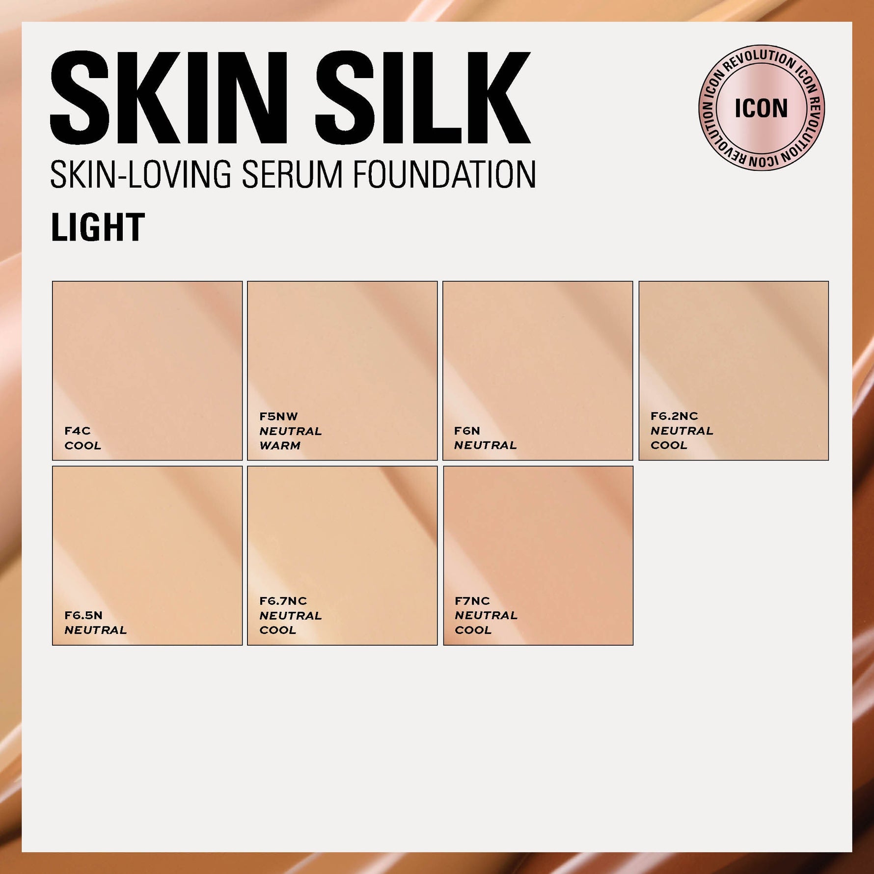 Revolution Skin Silk Serum Foundation F4C 23ml
