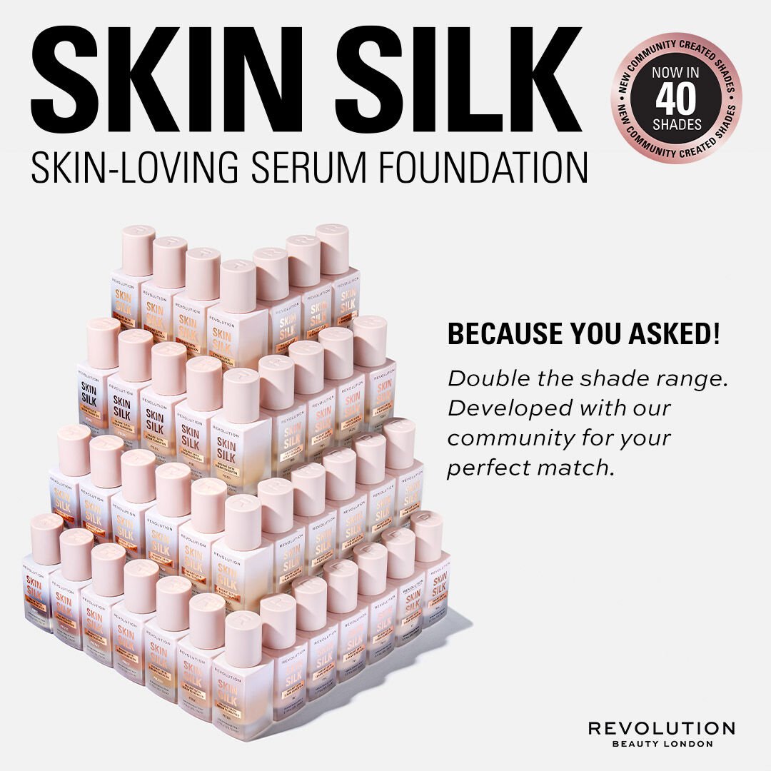 Revolution Skin Silk Serum Foundation F4C 23ml