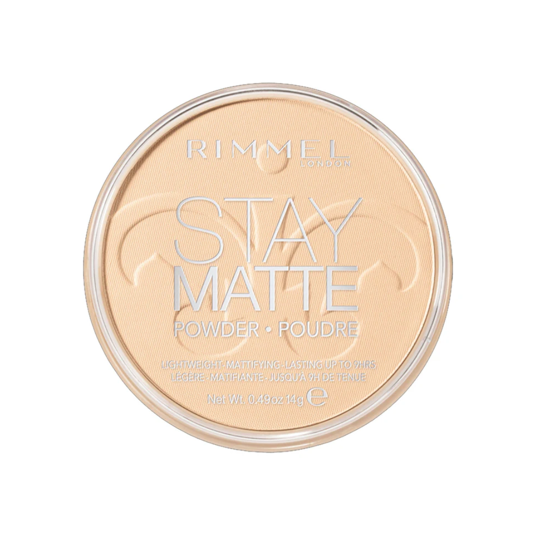 Rimmel Stay Matte powder container on a white background