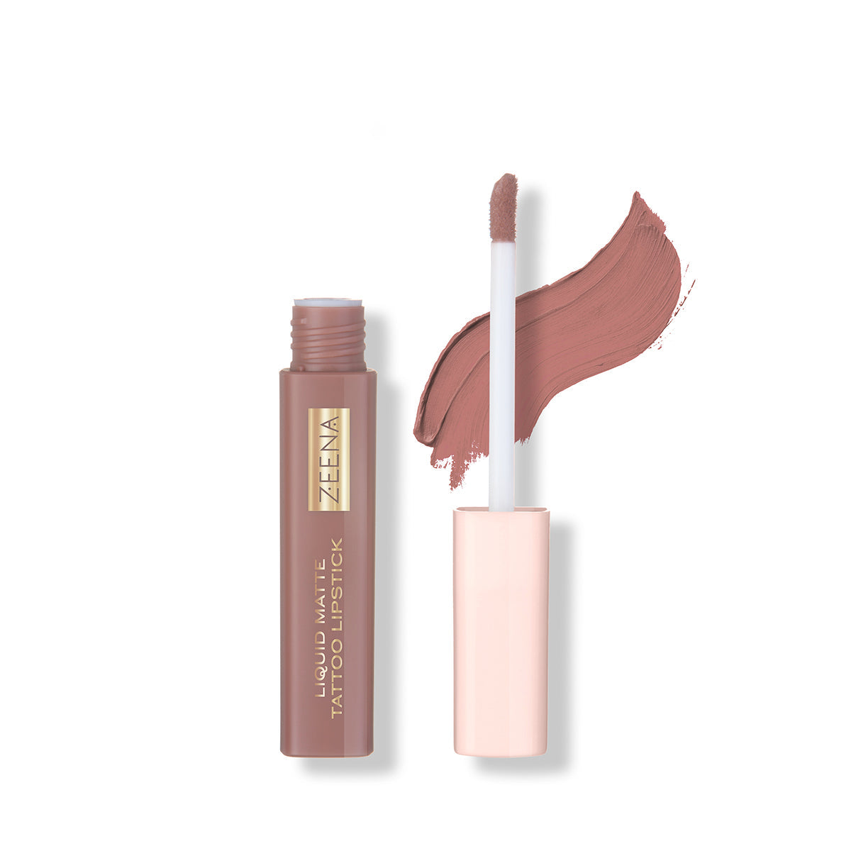 Zeena- Liquid Matte Tattoo Lipstick - 010 Soft Brown