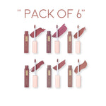 ZEENA LIQUID MATTE TATTOO LIPSTICK - Pack of 6